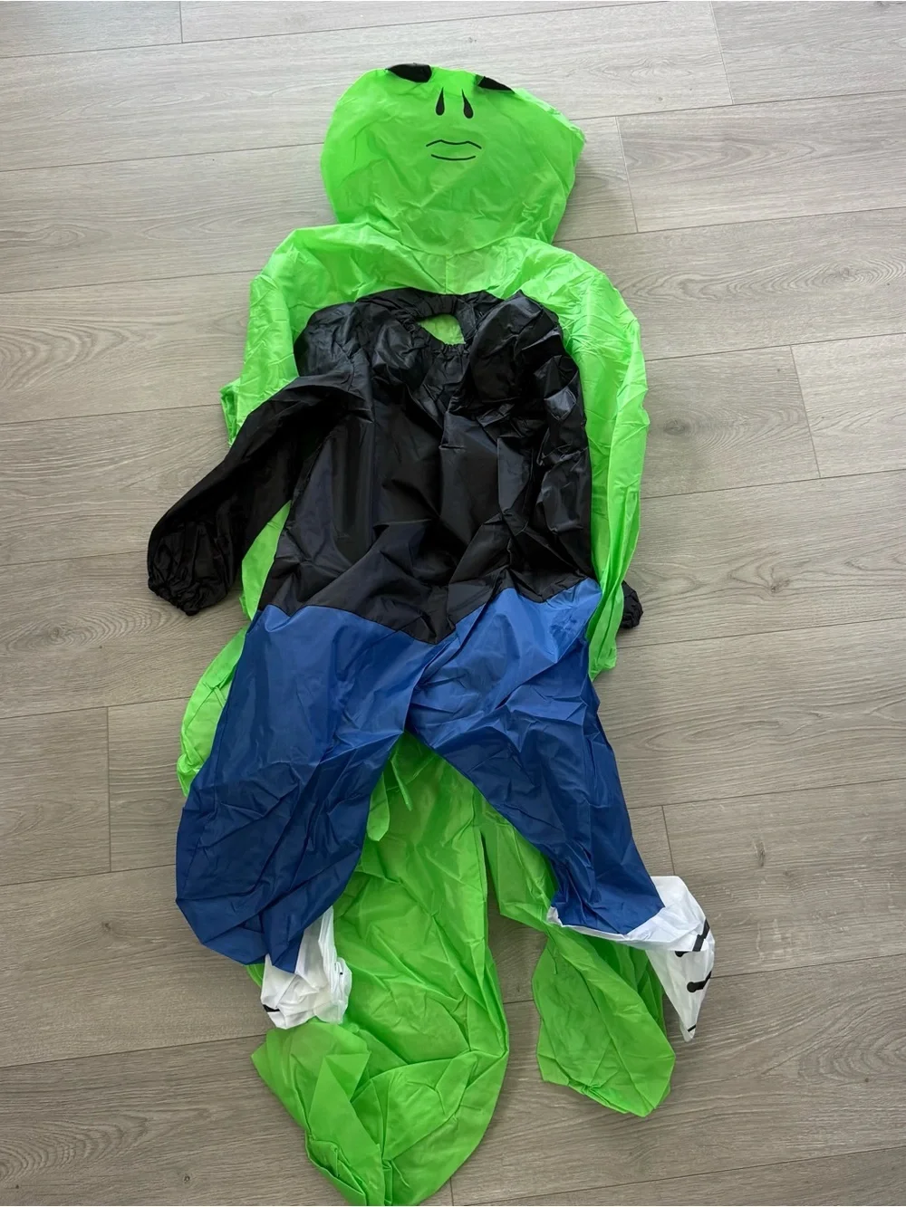 Child’s green Alien Abduction Inflatable Halloween Costume OS New